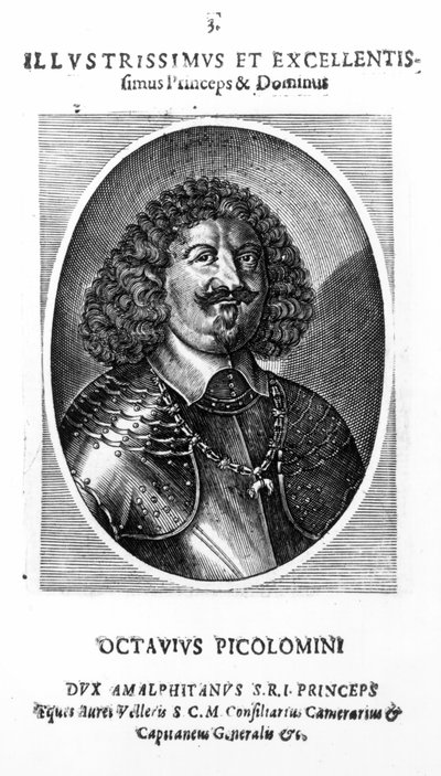 Prinz Octavio Piccolomini, Herzog von Amalfi, nach einem Porträt von 1649 von Mattaus the Younger Merian